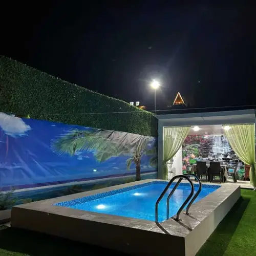 Qusar, Şahdağ yolu üzərində isti hovuzlu A-Frame bağ evi