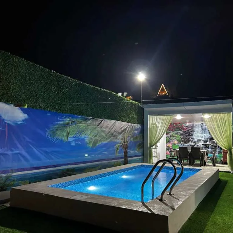Qusar, Şahdağ yolu üzərində isti hovuzlu A-Frame bağ evi